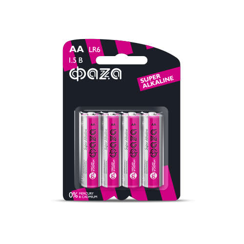 Элемент питания алкалиновый AA/LR6 1.5В Super Alkaline BL-4 (уп.4шт) ФАZА 5000285 Элемент питания алкалиновый AA/LR6 1.5В Super Alkaline BL-4 (уп.4шт) ФАZА 5000285