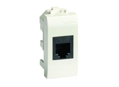 Розетка компьютерная СП 1мод. Brava RJ45 кат.6 бел. DKC 76458B Розетка компьютерная СП 1мод. Brava RJ45 кат.6 бел. DKC 76458B