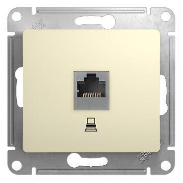 Розетка компьютерная 1-м СП Glossa RJ45 кат.5E механизм беж. SE GSL000281K Розетка компьютерная 1-м СП Glossa RJ45 кат.5E механизм беж. SE GSL000281K