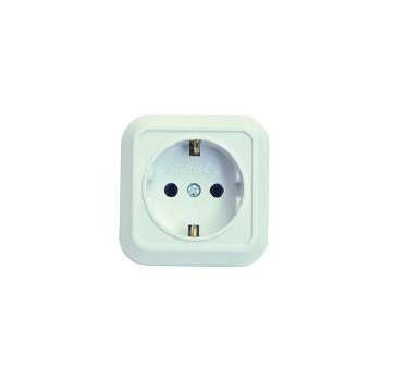 Розетка 1-м ОП 16А IP20 квадрат. с заземл. крем. Makel 45208 Розетка 1-м ОП 16А IP20 квадрат. с заземл. крем. Makel 45208