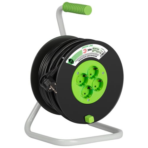 Удлинитель на пластик. катушке 4х40м с заземл. 16А IP20 GREEN LINE KAT-3x1.5-40m ПВС 3х1.5 Эра Б0065132 Удлинитель на пластик. катушке 4х40м с заземл. 16А IP20 GREEN LINE KAT-3x1.5-40m ПВС 3х1.5 Эра Б0065132