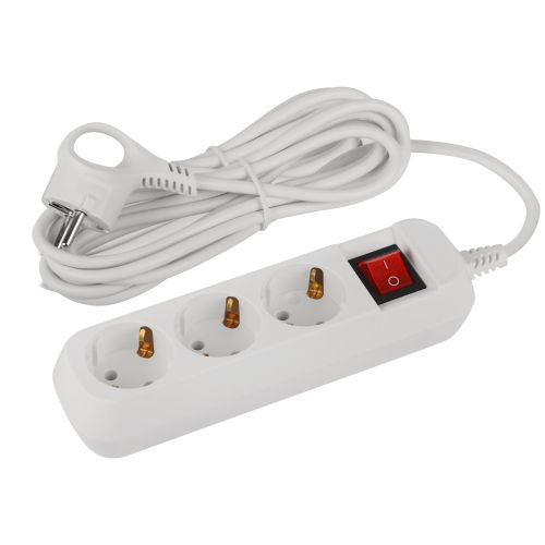 Удлинитель 3х5м с заземл. 10А IP20 GREEN LINE UDL-10-350-ES ПВС 3х0.75 с выкл. Эра Б0065080 Удлинитель 3х5м с заземл. 10А IP20 GREEN LINE UDL-10-350-ES ПВС 3х0.75 с выкл. Эра Б0065080