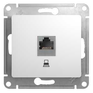 Розетка компьютерная 1-м СП Glossa RJ45 кат.5E механизм бел. SE GSL000181K Розетка компьютерная 1-м СП Glossa RJ45 кат.5E механизм бел. SE GSL000181K