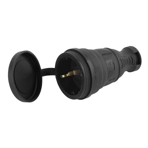 Разъем прямой 16А IP44 с заземл. каучук. черн. R8-B-IP44 Эра Б0044541 Разъем прямой 16А IP44 с заземл. каучук. черн. R8-B-IP44 Эра Б0044541