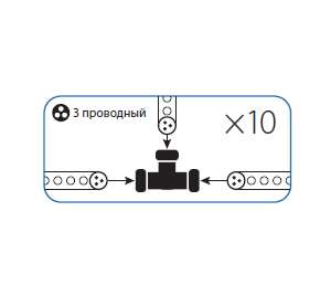 Коннектор "T"-образный для Дюралайта 3W 13мм (уп.10шт) Космос KOC-DL-3W13-CT Коннектор "T"-образный для Дюралайта 3W 13мм (уп.10шт) Космос KOC-DL-3W13-CT