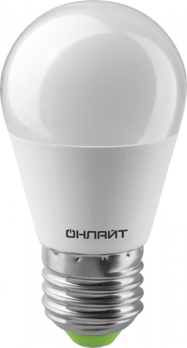 Лампа светодиодная 61 968 OLL-G45-10-230-2.7K-E27 10Вт шар 2700К тепл. бел. E27 1000лм 176-264В ОНЛАЙТ 61968 Лампа светодиодная 61 968 OLL-G45-10-230-2.7K-E27 10Вт шар 2700К тепл. бел. E27 1000лм 176-264В ОНЛАЙТ 61968