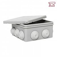 Коробка распределительная КМР-030-014 100х100х50 IP55 с крышкой для прямого монтажа 10 мембранных вводов сер. EKF plc-kmr-030-014