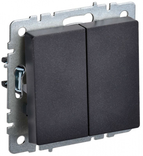Выключатель проходной 2-кл. СП BRITE ВС10-2-6-БрЧ 10А механизм черн. IEK BR-V22-0-10-K02 Выключатель проходной 2-кл. СП BRITE ВС10-2-6-БрЧ 10А механизм черн. IEK BR-V22-0-10-K02