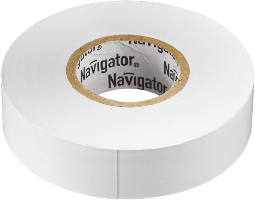 Изолента ПВХ 15мм (рул.20м) бел. NIT-B15-20/WH Navigator 71102 Изолента ПВХ 15мм (рул.20м) бел. NIT-B15-20/WH Navigator 71102