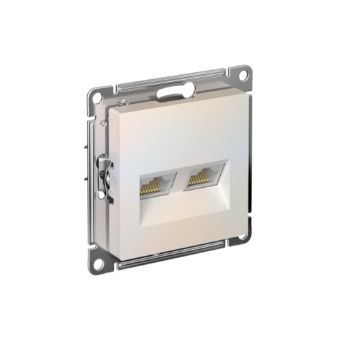 Розетка компьютерная 2-м AtlasDesign RJ45 кат.5E механизм жемчуж. SE ATN000485 Розетка компьютерная 2-м AtlasDesign RJ45 кат.5E механизм жемчуж. SE ATN000485
