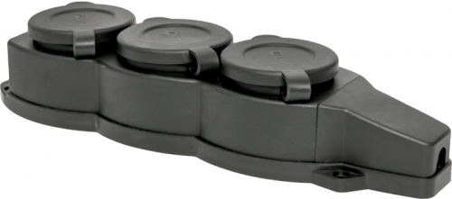 Колодка 3-м 16А IP44 2P+PE 230В с защ. крышками каучук EKF RPS-015-16-230-44 Колодка 3-м 16А IP44 2P+PE 230В с защ. крышками каучук EKF RPS-015-16-230-44