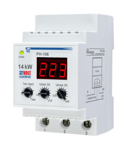 Реле напряжения РН-106 1ф НовАтек-Электро 3425600115 Реле напряжения РН-106 1ф НовАтек-Электро 3425600115