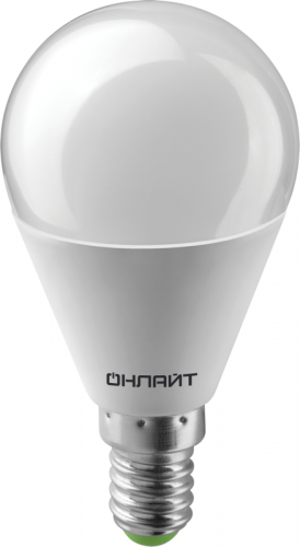 Лампа светодиодная 61 966 OLL-G45-10-230-4K-E14 10Вт шар 4000К нейтр. бел. E14 1000лм 176-264В ОНЛАЙТ 61966