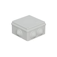 JBS100 Коробка огн. E110, о/п 100х100х55мм, без галогена, 6 вых., IP55, 4P, (1,5-10 мм²), цвет серый Экопласт
