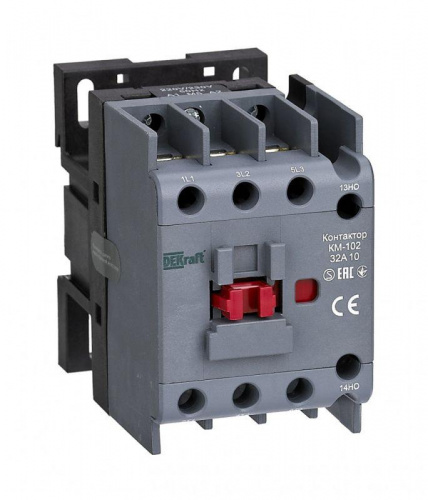 Контактор КМ-102 3п 32А кат. 230В AC 1НО AC-3 AC-4 DEKraft 22005DEK Контактор КМ-102 3п 32А кат. 230В AC 1НО AC-3 AC-4 DEKraft 22005DEK