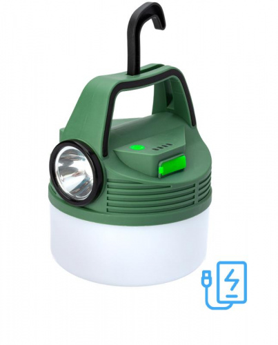 Фонарь аккумуляторный кемпинговый походный 16Вт SMD LED+3Вт LED Li-ion 18650 2400мА.ч Power-bank корпус ABS-пластик индикатор уровня заряда USB-шнур складной крючок для подвешивания матов. рассеив. КОСМОС KOC616Lit Фонарь аккумуляторный кемпинговый походный 16Вт SMD LED+3Вт LED Li-ion 18650 2400мА.ч Power-bank корпус ABS-пластик индикатор уровня заряда USB-шнур складной крючок для подвешивания матов. рассеив. КОСМОС KOC616Lit