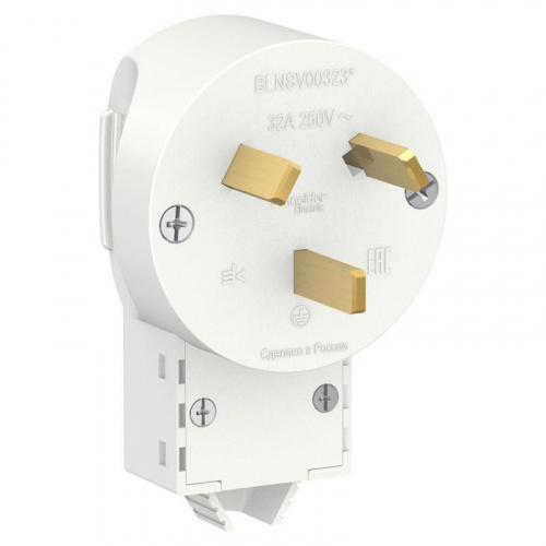 Вилка силовая СП Blanca 2P+E 32А 250В бел. SE BLNSV003231 Вилка силовая СП Blanca 2P+E 32А 250В бел. SE BLNSV003231