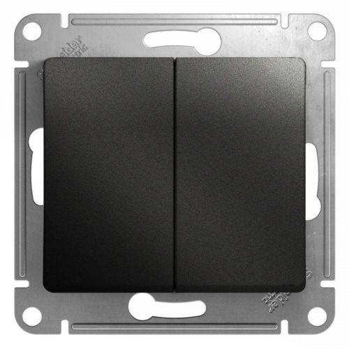 Выключатель 2-кл. СП Glossa 10А IP20 (сх. 5) 10AX механизм антрацит SE GSL000751 Выключатель 2-кл. СП Glossa 10А IP20 (сх. 5) 10AX механизм антрацит SE GSL000751