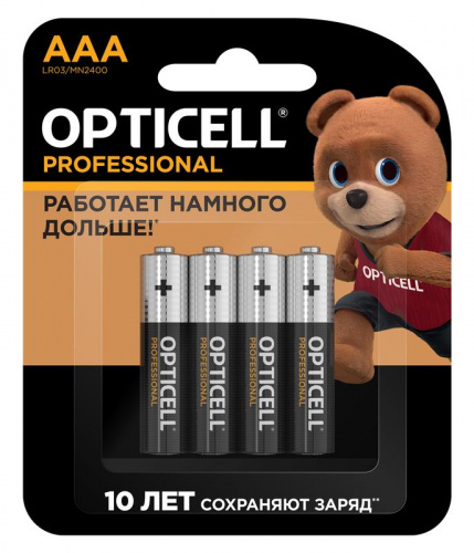 Элемент питания алкалиновый AAA/LR03 (блист. 4шт) Professional Opticell 5052002 Элемент питания алкалиновый AAA/LR03 (блист. 4шт) Professional Opticell 5052002