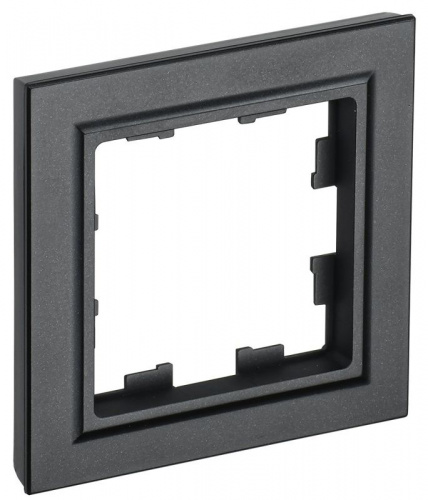 Рамка 1-м BRITE РУ-1-БрЧ черн. IEK BR-M12-K02 Рамка 1-м BRITE РУ-1-БрЧ черн. IEK BR-M12-K02