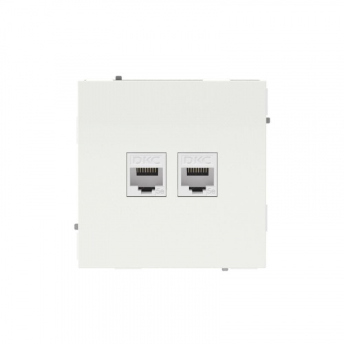 Розетка компьютерная 2-м KANT RJ45 кат.5E без шторки бел. магнолия DKC 7000664 Розетка компьютерная 2-м KANT RJ45 кат.5E без шторки бел. магнолия DKC 7000664
