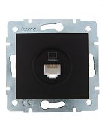 Розетка компьютерная 1-м СП Karina RJ45 механизм черн. бархат LEZARD 707-4288-139