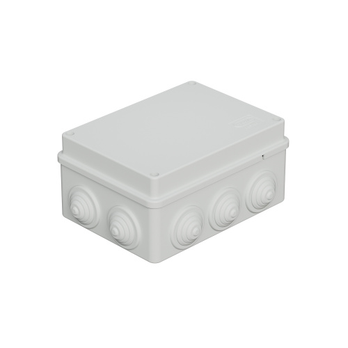 JBS150 Коробка огн. E110, о/п 150х110х70мм, без галогена,10 вых., IP55, 5P, (1,5-6 мм²), цвет серый Экопласт