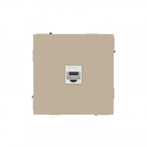 Розетка компьютерная 1-м KANT RJ45 кат.5E без шторки ванильн. марципан DKC 7015663 Розетка компьютерная 1-м KANT RJ45 кат.5E без шторки ванильн. марципан DKC 7015663