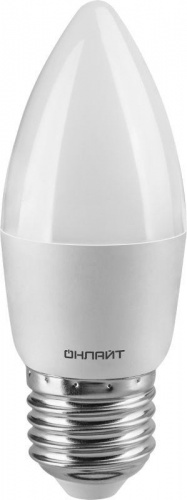 Лампа светодиодная 61 129 OLL-C37-6-230-6.5K-E27-FR 6Вт свеча 6500К холод. бел. E27 600лм 176-264В ОНЛАЙТ 61129 Лампа светодиодная 61 129 OLL-C37-6-230-6.5K-E27-FR 6Вт свеча 6500К холод. бел. E27 600лм 176-264В ОНЛАЙТ 61129