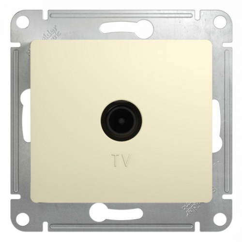 Розетка телевизионная оконечная TV 1-м СП Glossa 1дБ механизм беж. SE GSL000291 Розетка телевизионная оконечная TV 1-м СП Glossa 1дБ механизм беж. SE GSL000291