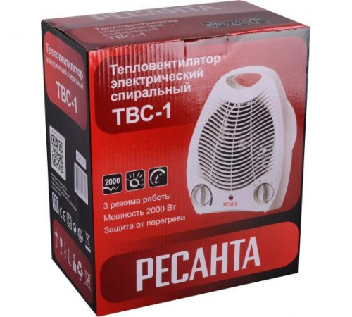 Тепловентилятор ТВС-1 2кВт Ресанта 67/2/1 Тепловентилятор ТВС-1 2кВт Ресанта 67/2/1