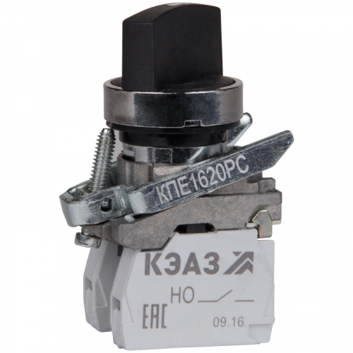 Переключатель КПЕ1620РС 2но+0нз ручка фикс 2поз IP65черн. КЭАЗ 248265 Переключатель КПЕ1620РС 2но+0нз ручка фикс 2поз IP65черн. КЭАЗ 248265