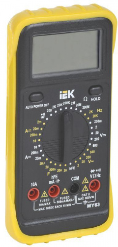 Мультиметр цифровой Professional MY63 IEK TMD-5S-063 Мультиметр цифровой Professional MY63 IEK TMD-5S-063