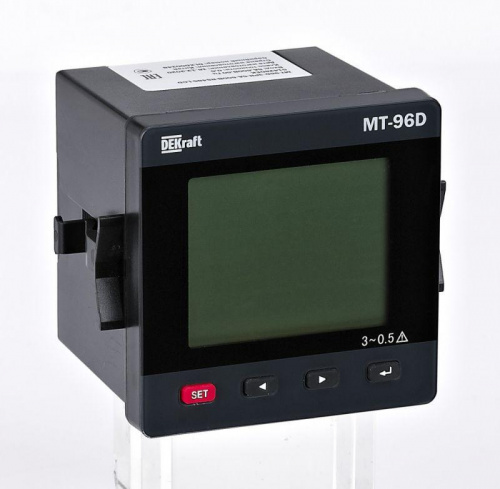 Мультиметр цифровой МТ-72D 3ф вх. 600В 5А RS-485 72х72мм LCD-дисплей DEKraft 51412DEK Мультиметр цифровой МТ-72D 3ф вх. 600В 5А RS-485 72х72мм LCD-дисплей DEKraft 51412DEK