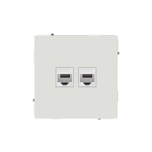 Розетка компьютерная 2-м KANT RJ45 кат.5E без шторки бел. песок DKC 7010664 Розетка компьютерная 2-м KANT RJ45 кат.5E без шторки бел. песок DKC 7010664