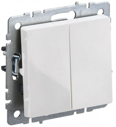 Выключатель 2-кл. СП BRITE ВС10-2-0-БрБ 10А механизм бел. IEK BR-V20-0-10-K01 Выключатель 2-кл. СП BRITE ВС10-2-0-БрБ 10А механизм бел. IEK BR-V20-0-10-K01