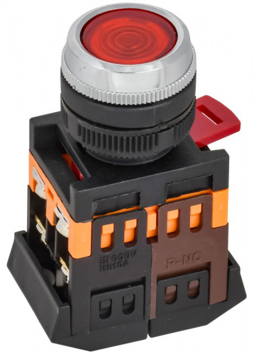 Кнопка ABLFS-22 d22мм 1НО+1НЗ 240В неон красн. GENERICA BBT30-ABLFS-K04 Кнопка ABLFS-22 d22мм 1НО+1НЗ 240В неон красн. GENERICA BBT30-ABLFS-K04