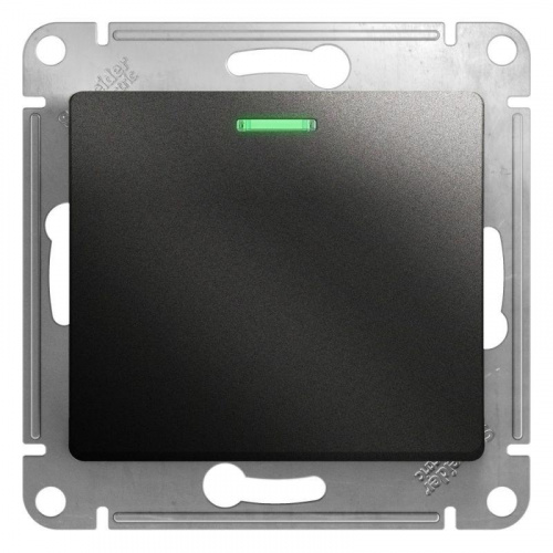 Переключатель проходной 1-кл. СП Glossa 10А IP20 (сх. 6а) 10AX с подсветкой механизм антрацит SE GSL000763 Переключатель проходной 1-кл. СП Glossa 10А IP20 (сх. 6а) 10AX с подсветкой механизм антрацит SE GSL000763