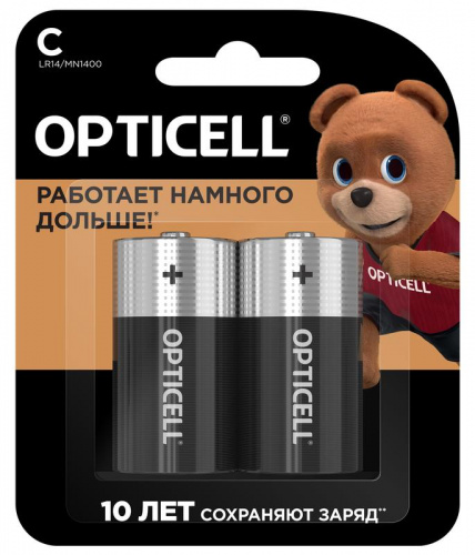Элемент питания алкалиновый C/LR14 1.5В (блист. 2шт) Basic Opticell 5051004 Элемент питания алкалиновый C/LR14 1.5В (блист. 2шт) Basic Opticell 5051004