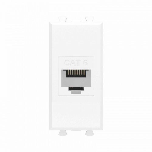 Розетка компьютерная 1мод. Avanti "Белое облако" RJ45 кат.6 без шторок модульная механизм DKC 4400691 Розетка компьютерная 1мод. Avanti "Белое облако" RJ45 кат.6 без шторок модульная механизм DKC 4400691