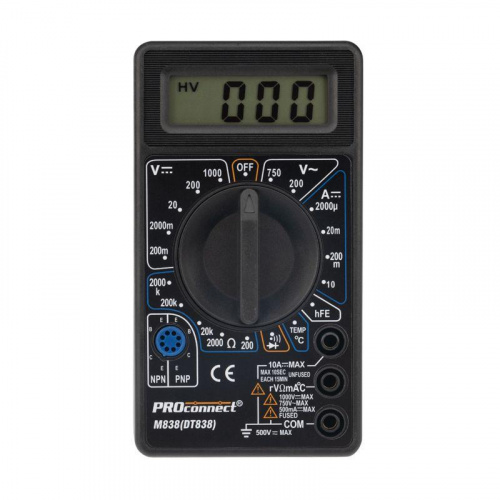 Мультиметр портативный M838 (DT838) PROCONNECT 13-3013 Мультиметр портативный M838 (DT838) PROCONNECT 13-3013