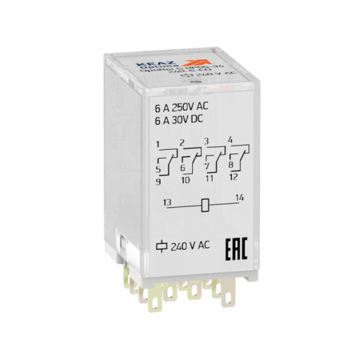 Реле промежуточное OptiRel G RP55-34-240-6-CO/TIL КЭАЗ 281117 Реле промежуточное OptiRel G RP55-34-240-6-CO/TIL КЭАЗ 281117