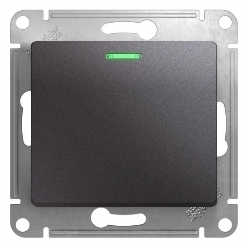 Переключатель проходной 1-кл. СП Glossa 10А IP20 (сх. 6а) 10AX с подсветкой механизм графит SE GSL001363 Переключатель проходной 1-кл. СП Glossa 10А IP20 (сх. 6а) 10AX с подсветкой механизм графит SE GSL001363