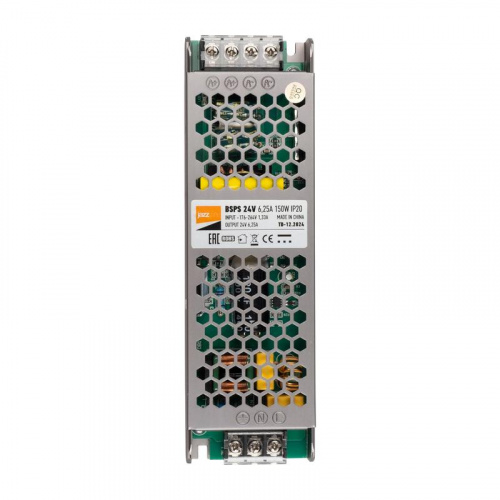 Блок питания для светодиод. ленты BSPS 150Вт 6.25А 24В IP20 метал. JazzWay 5015593 Блок питания для светодиод. ленты BSPS 150Вт 6.25А 24В IP20 метал. JazzWay 5015593