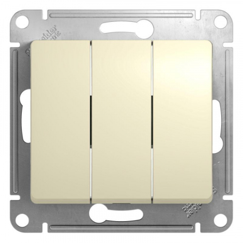 Выключатель 3-кл. СП Glossa 10А IP20 (сх. 1+1+1) 10AX механизм беж. SE GSL000231 Выключатель 3-кл. СП Glossa 10А IP20 (сх. 1+1+1) 10AX механизм беж. SE GSL000231