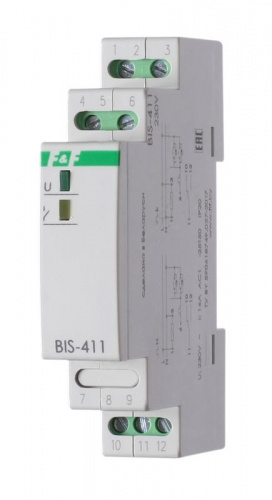 Реле импульсное BIS-411 (230В 16А 1Р монтаж на DIN-рейке 35мм) F&F EA01.005.001 Реле импульсное BIS-411 (230В 16А 1Р монтаж на DIN-рейке 35мм) F&F EA01.005.001