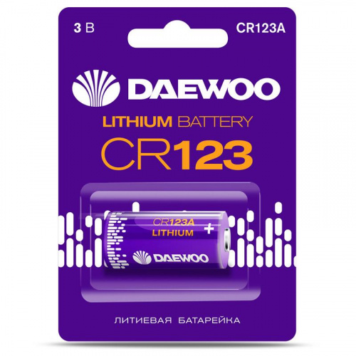 Элемент питания литиевый CR123 3В BL-1 DAEWOO 5043299 Элемент питания литиевый CR123 3В BL-1 DAEWOO 5043299