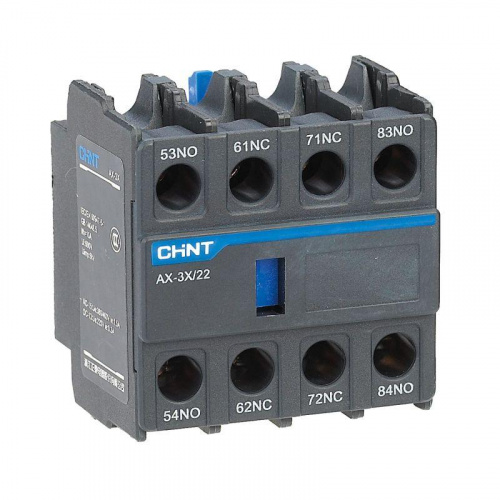 Приставка доп. контакты AX-3X/22 к контактору NXC-06~630 (R) CHINT 938251 Приставка доп. контакты AX-3X/22 к контактору NXC-06~630 (R) CHINT 938251