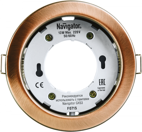 Светильник точечный 71 282 NGX-R1-006-GX53 IP20 черн. медь Navigator 71282 Светильник точечный 71 282 NGX-R1-006-GX53 IP20 черн. медь Navigator 71282