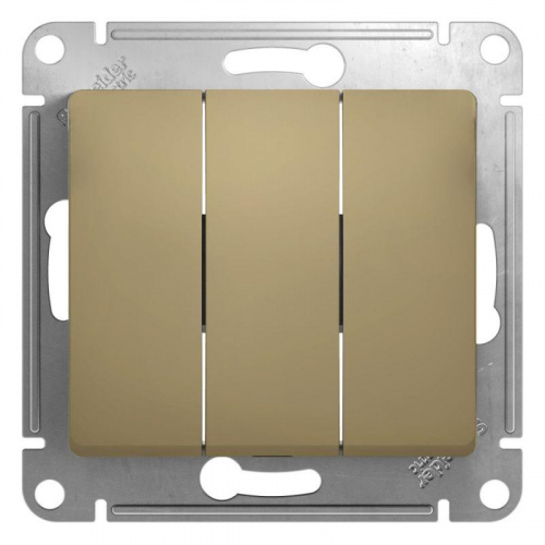 Выключатель 3-кл. СП Glossa 10А IP20 (сх. 1+1+1) 10AX механизм титан SE GSL000431 Выключатель 3-кл. СП Glossa 10А IP20 (сх. 1+1+1) 10AX механизм титан SE GSL000431